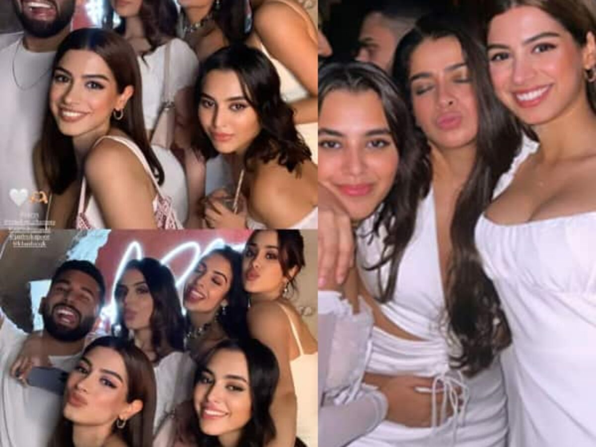 Janhvi Kapoor Khushi Kapoor liyah Kashyap は Akshat Rajan のバースデー バッシュで真っ白にゴージャスに見えます Decadeslife